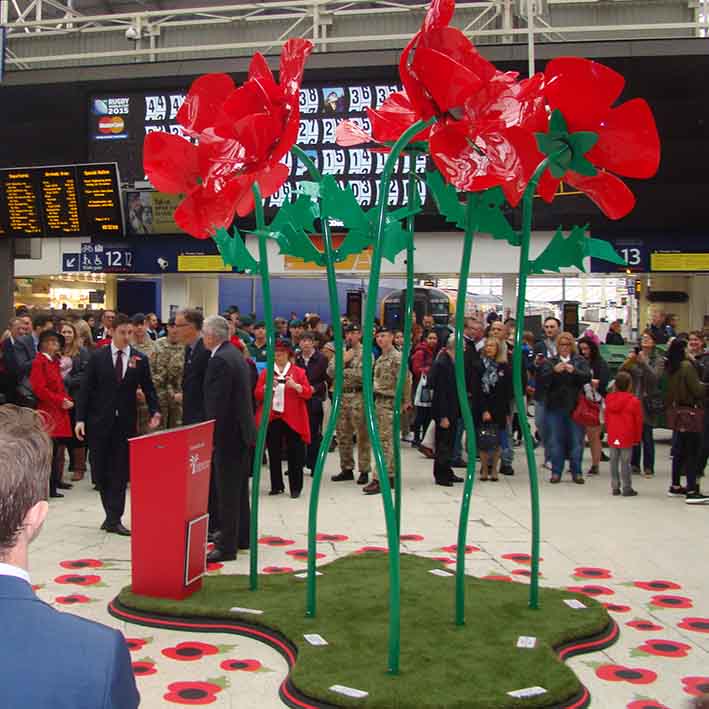 Royal british legion exhibition prject at waterloo station, london