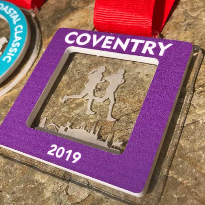 Custom coventry running medals