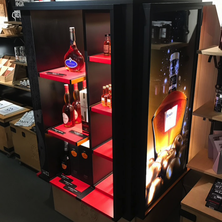 Calvados pint of sale display units in Cornwall