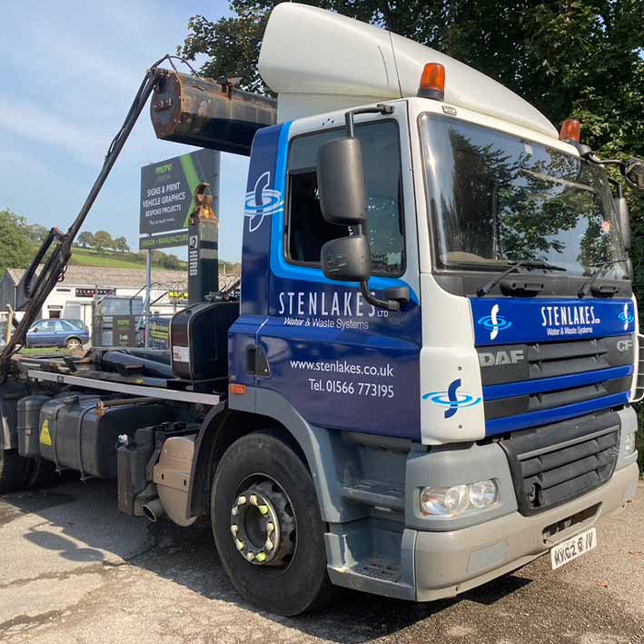 Full cab wrap for stenlakes water waste systems launceston