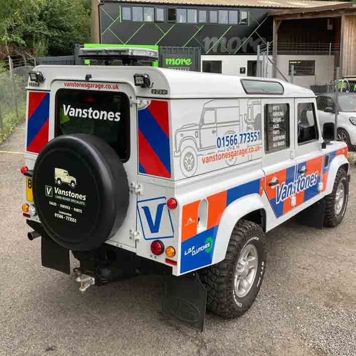 Vanstones Landrover Sign Writing Livery, Launceston